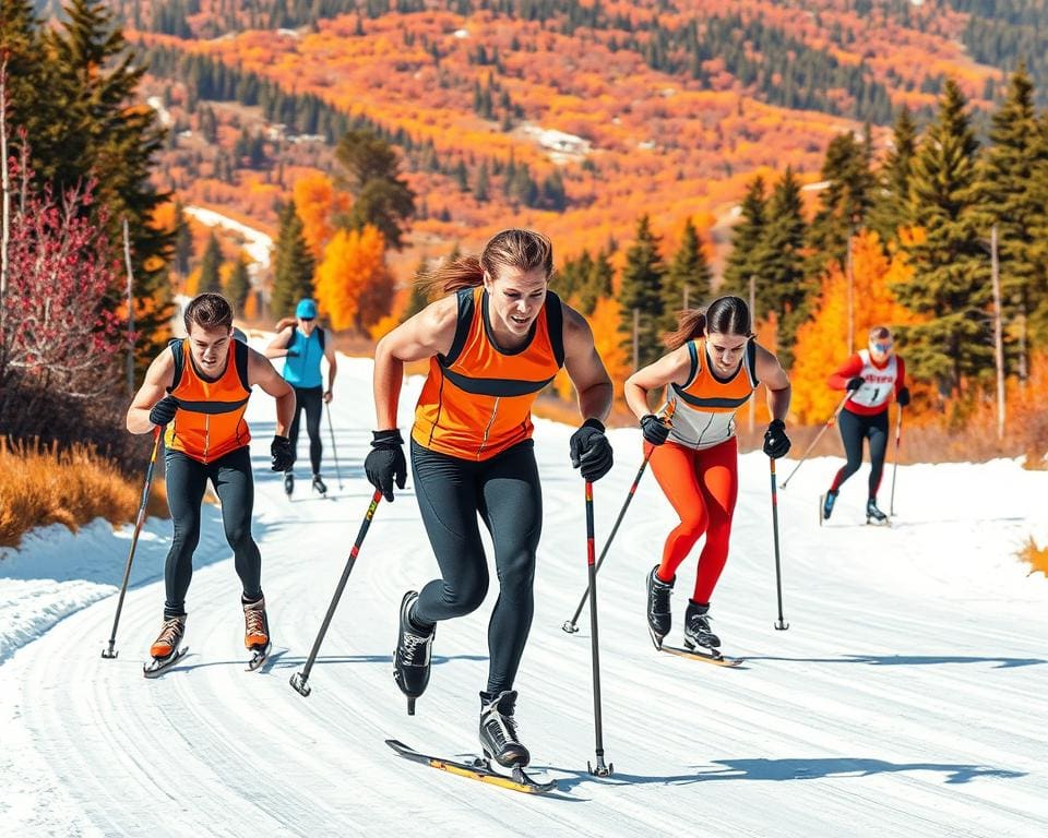 Ausdauertraining, Techniktraining und Skating-Techniken im Cross-Skating