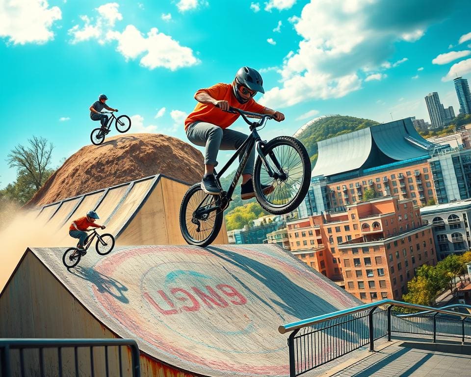 BMX Technik auf verschiedenen Parcours