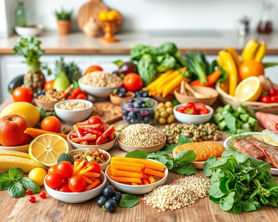 Ernährungsplan mit wichtigen Nährstoffen