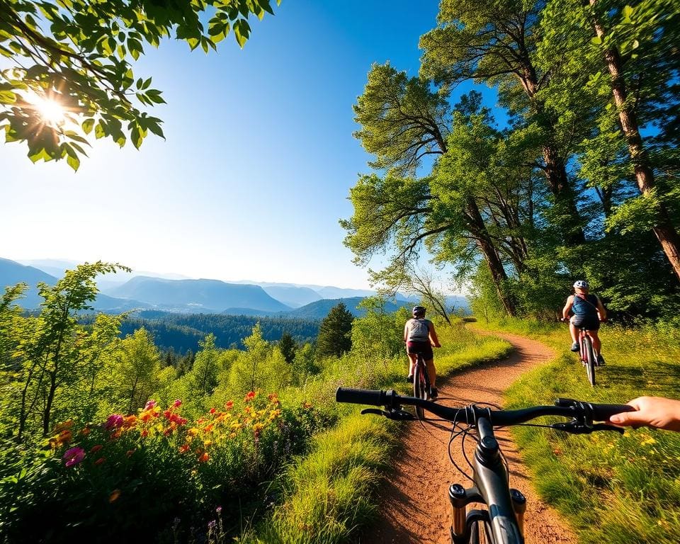 Fahrradfahren in der Natur