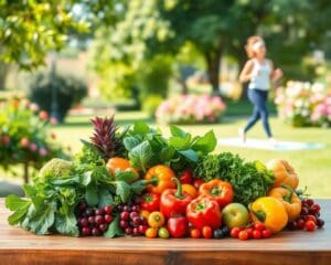 Gesunde Ernährung und Sport für ein langes Leben