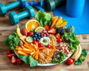 Gesunde Ernährung und regelmäßiges Training für Fitness