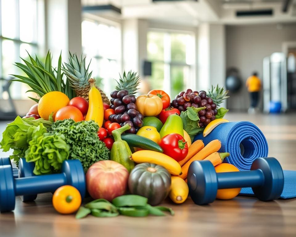 Gesunde Ernährung und regelmäßiges Training für Fitness