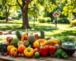 Gesunde Ernährung und tägliches Training für Vitalität