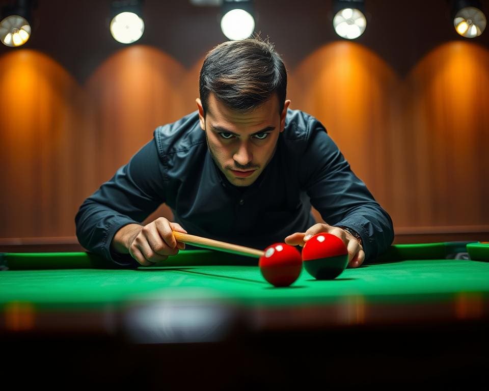 Konzentration im Snooker