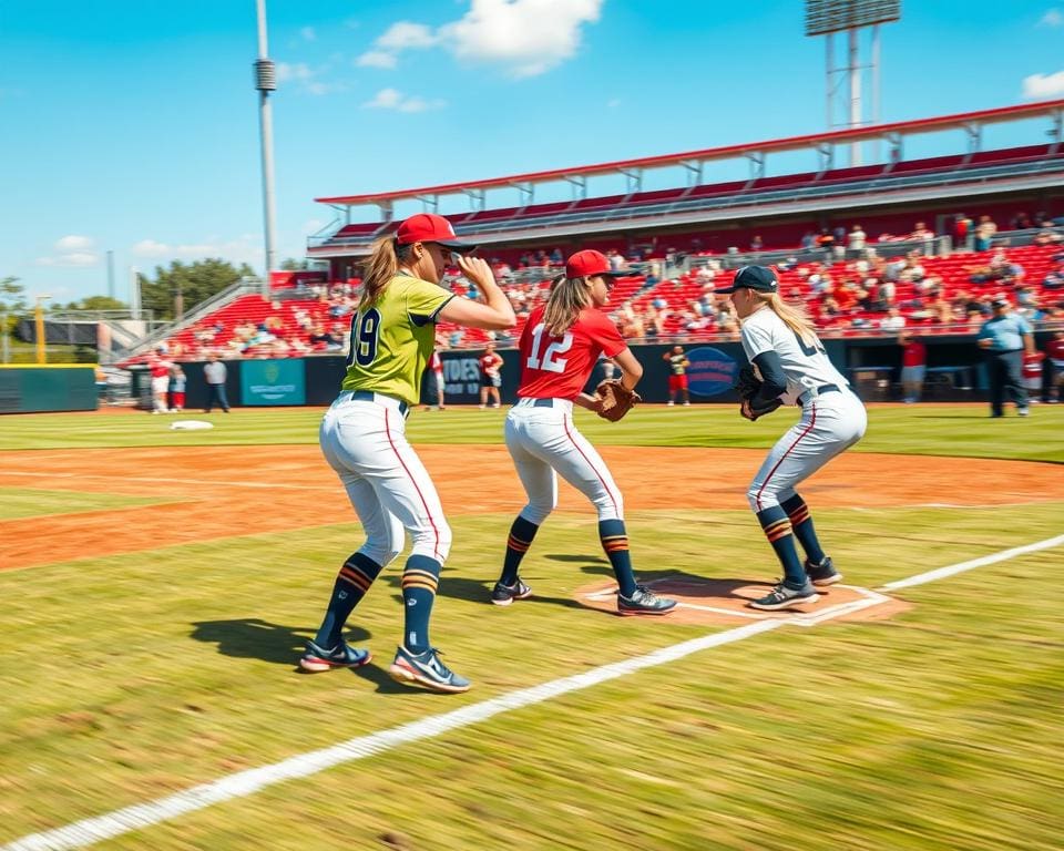 Teamarbeit im Softball