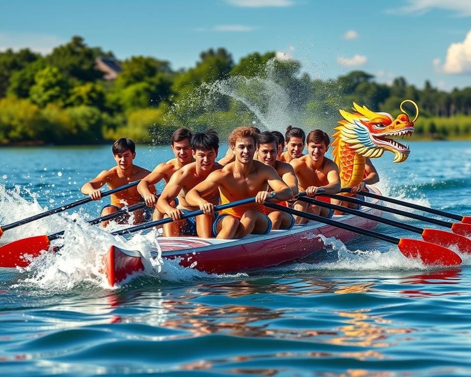 Teamgeist im Drachenboot