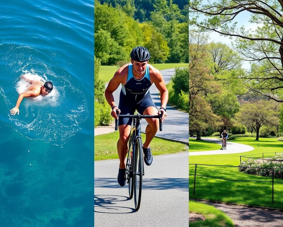 Triathlontraining Schwimmen Radfahren Laufen