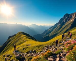 Wandern in den Bergen für Fitness und Wohlbefinden