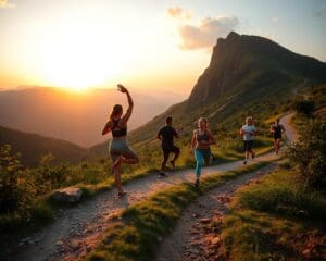 Wandern und Fitness für körperliches Wohlbefinden