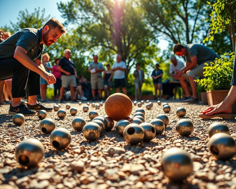 Pétanque Spiel Präzision Taktik