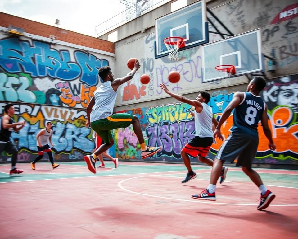 Tricks und kreative Moves im Streetball