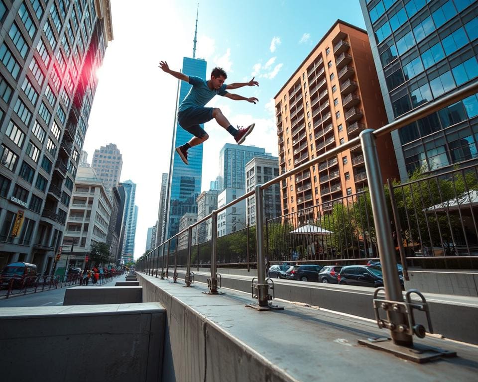 Beweglichkeit im Stadtparkour