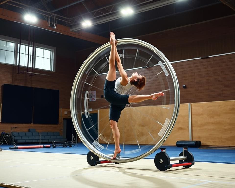 Rhönradturnen Techniken und Training