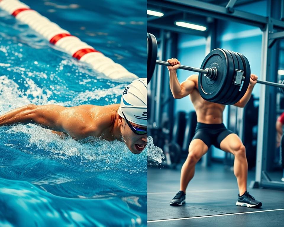 Synergie zwischen Schwimmtraining und Kraftaufbau