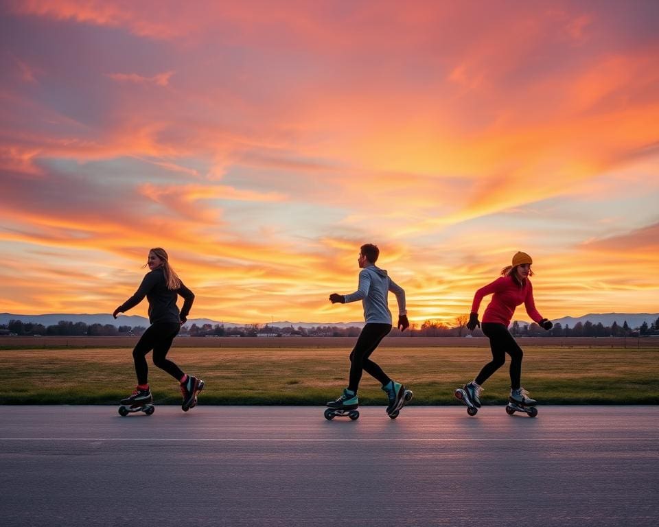 Inline-Skating uf em Flugplatz Dübendorf