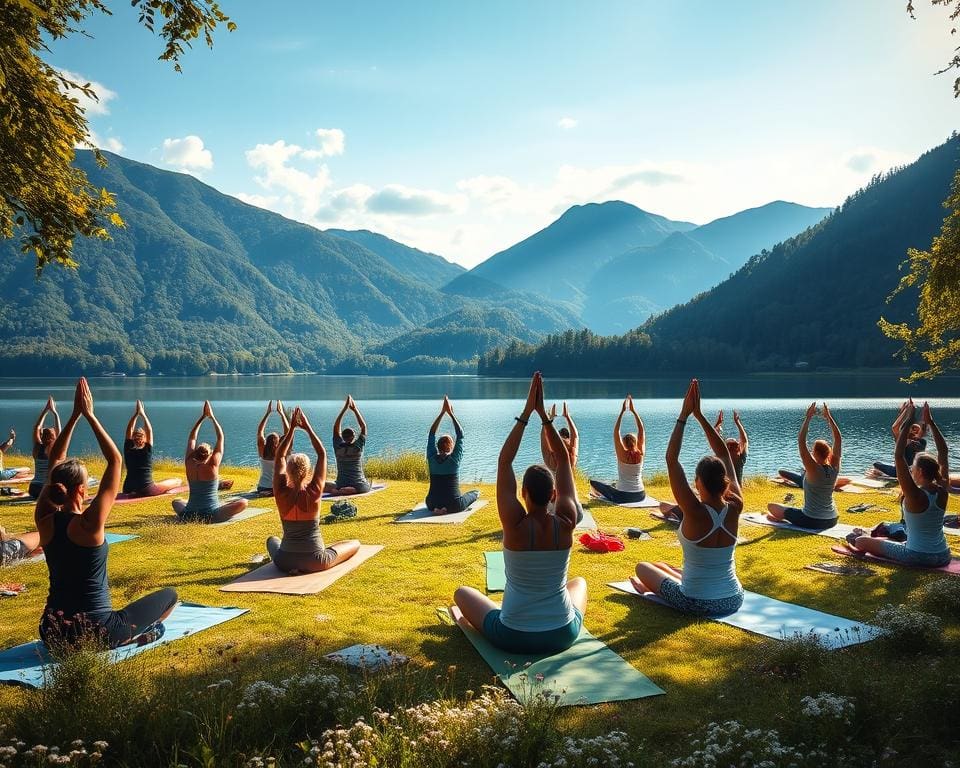 Outdoor-Yoga in freier Natur